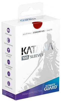 Ultimate Guard Katana Sleeves: Standard Size: Red (100)